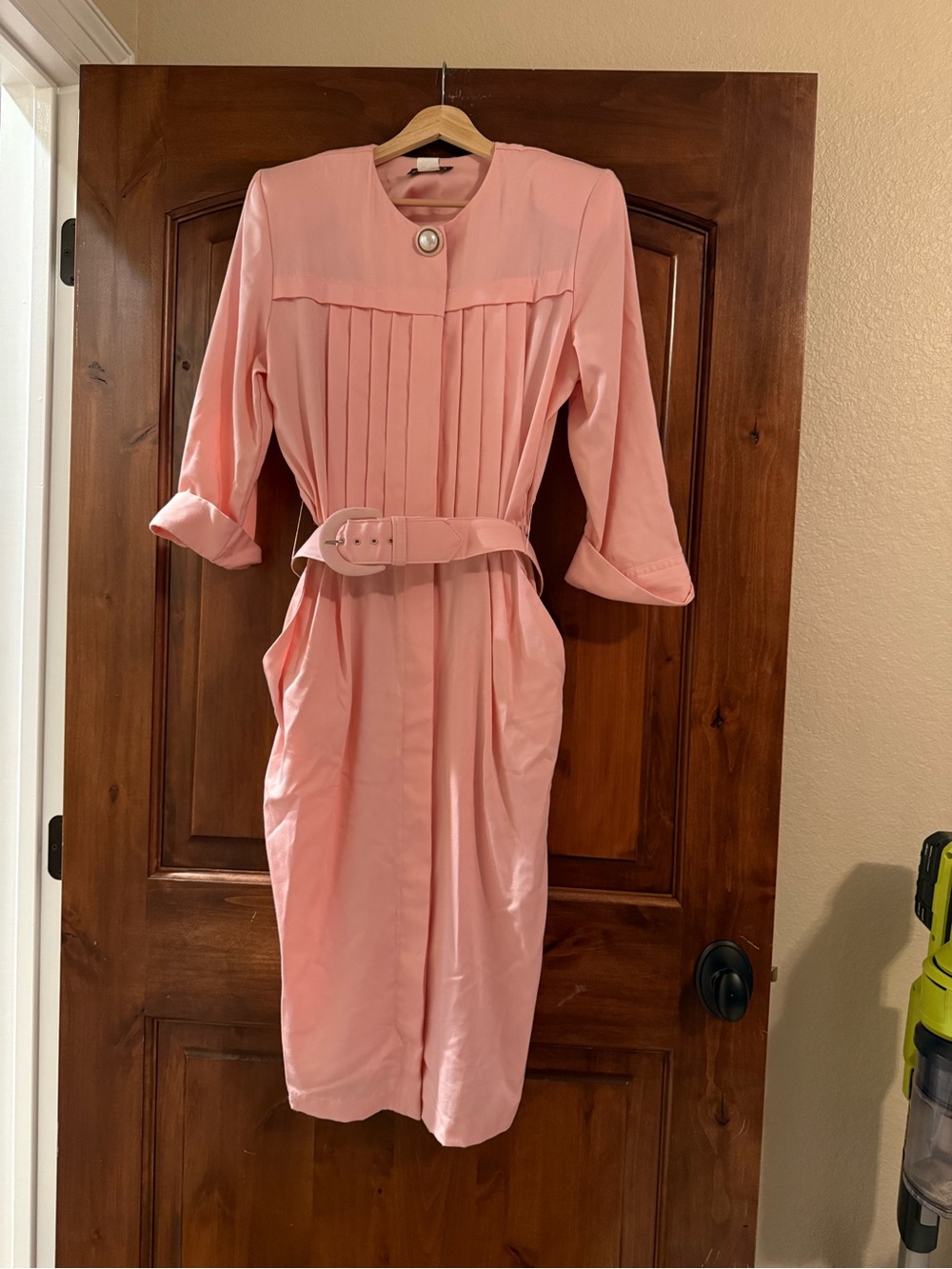 Vintage Studio I Pink Belted Dress – Women’s Size 10 – Made in USA